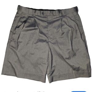 Bocaccio Golf Men's 36 Pleated Front Shorts Grey Rayon/poly